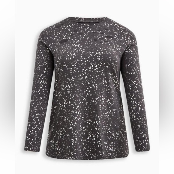 torrid Tops - NWT Torrid LoveSick Everyday Super Soft Slub Distressed Long Sleeve Tee …